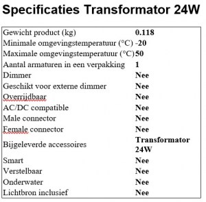 Lightpro Transformator 12V-24W 198A Accessoires A. van Elk BV